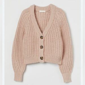 H&M Blush Button-Up Cardigan